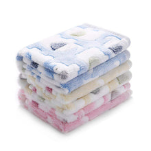 Load image into Gallery viewer, Premium Fleece Dog and Cat Blanket Blue/Pink/Yellow