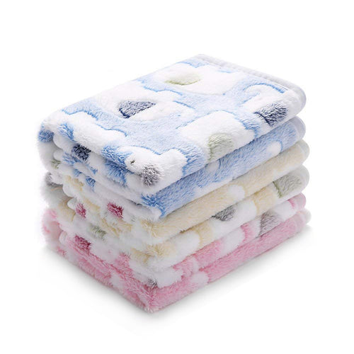 Super Soft Fleece Blankets 1 Pack 3 Blue/Pink/Yellow