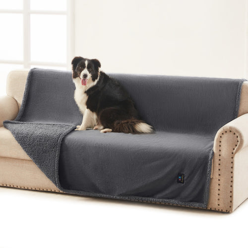 Waterproof Pet Blanket Furniture Protector Cover Dark Gray