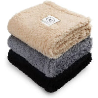 Waterproof Pet Blanket, Liquid Pee Proof Dog Blanket for Sofa Bed Couch, Reversible Sherpa Fleece Furniture Protector Cover for Small Medium Large Dogs Cats, Dark Gray Small（40" x 28"）