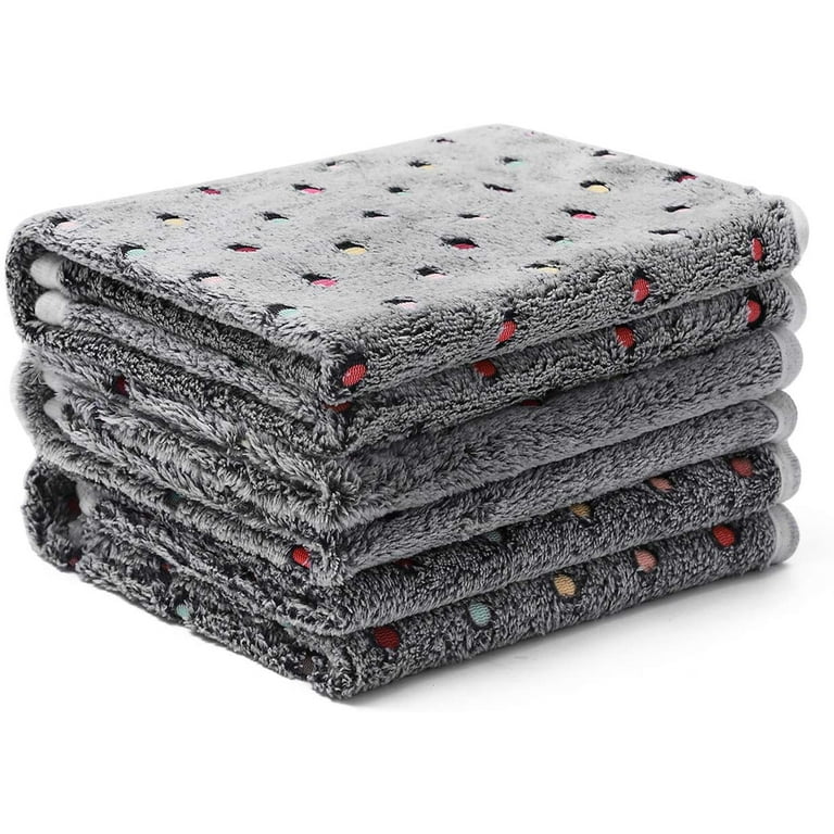1 Pack 3 Soft Pet Dog Blanket Dot Print Fleece Blanket for Small Dog Cat Warm Blanket Sleep Mat