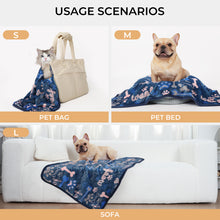 Load image into Gallery viewer, Fluffy Premium Fleece Pet Blankets | 1 Pack 3 Blankets Khaki/Blue/Navy