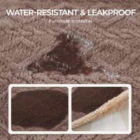 Reversible Sherpa Fleece Waterproof Pet Blanket Khaki