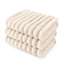 3 Pack Washable Fleece Pet Blankets Beige