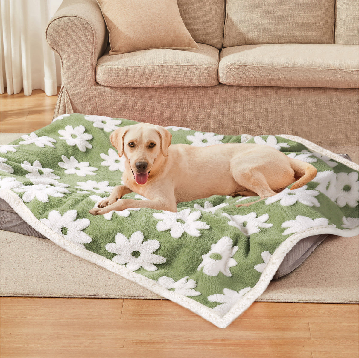 Waterproof Leakproof Blanket for Dogs and Cats Green