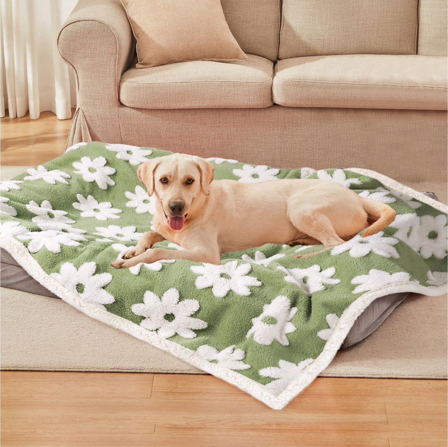 Waterproof Leakproof Blanket for Dogs and Cats Green