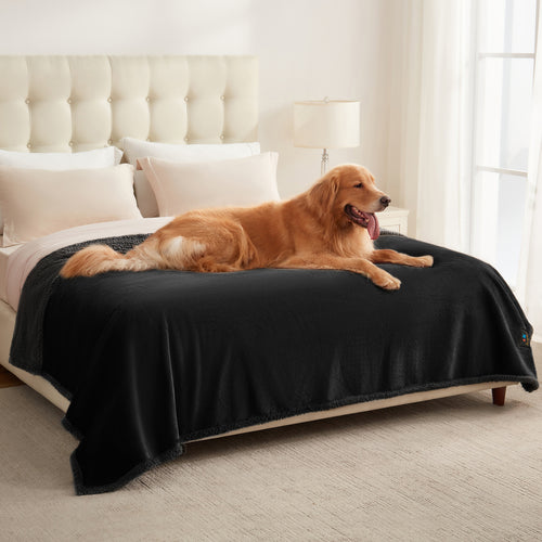 Reversible Waterproof Blanket for Large Dogs Black