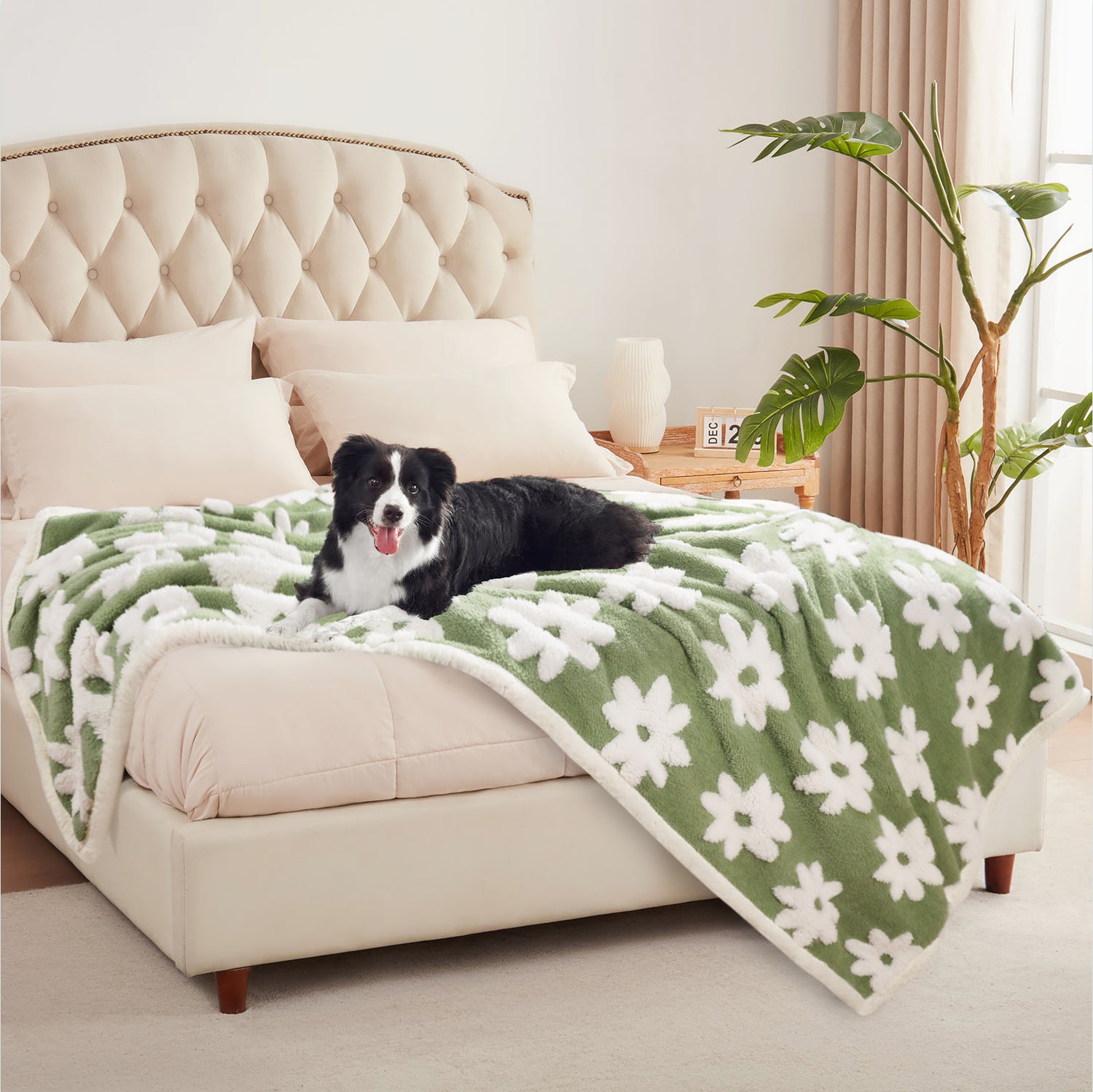Waterproof Leakproof Blanket for Dogs and Cats Green