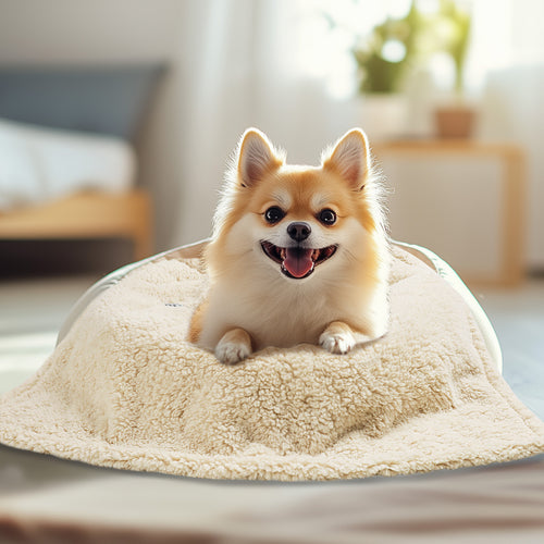 Waterproof Pet Blanket for Medium Large Dogs Soft Cat Sherpa Beige