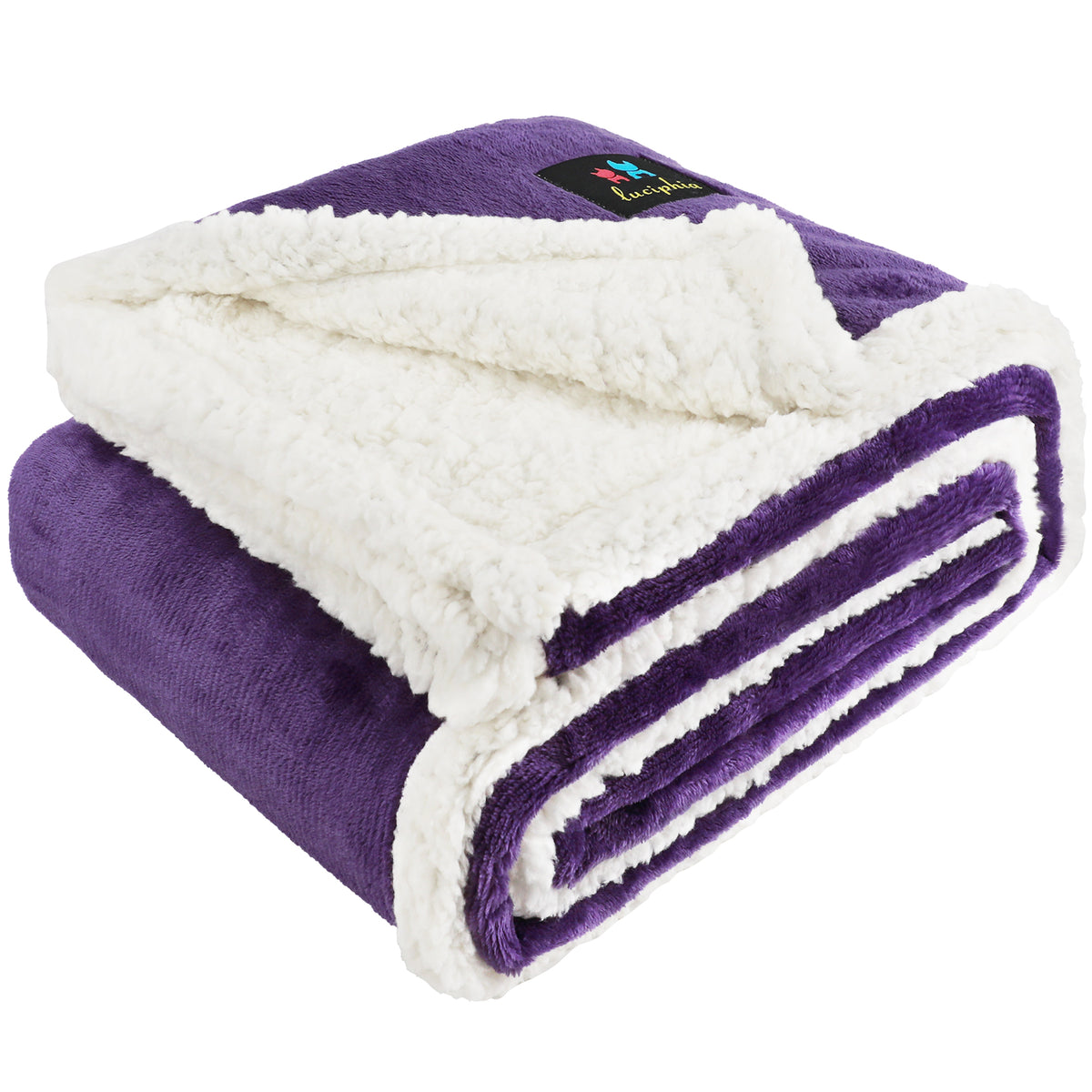 soft-sherpa-fleece-puppy-reversible-waterproof-blanket-for-large-dogs#color_purple
