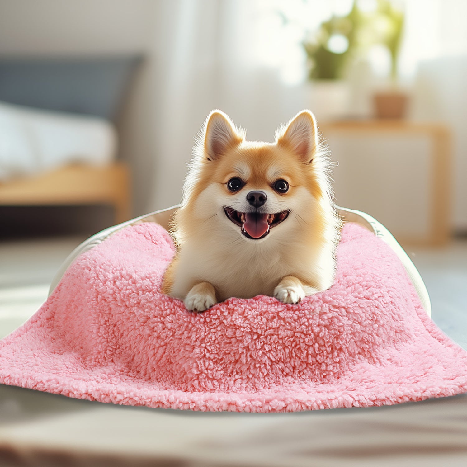 Waterproof Pet Blanket for Dog on Bed Pink