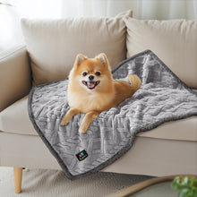 Load image into Gallery viewer, Reversible Sherpa Fleece Waterproof Pet Blanket Light Grey