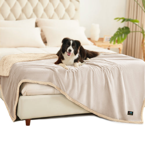 Waterproof Pet Blanket Furniture Protector Cover Beige