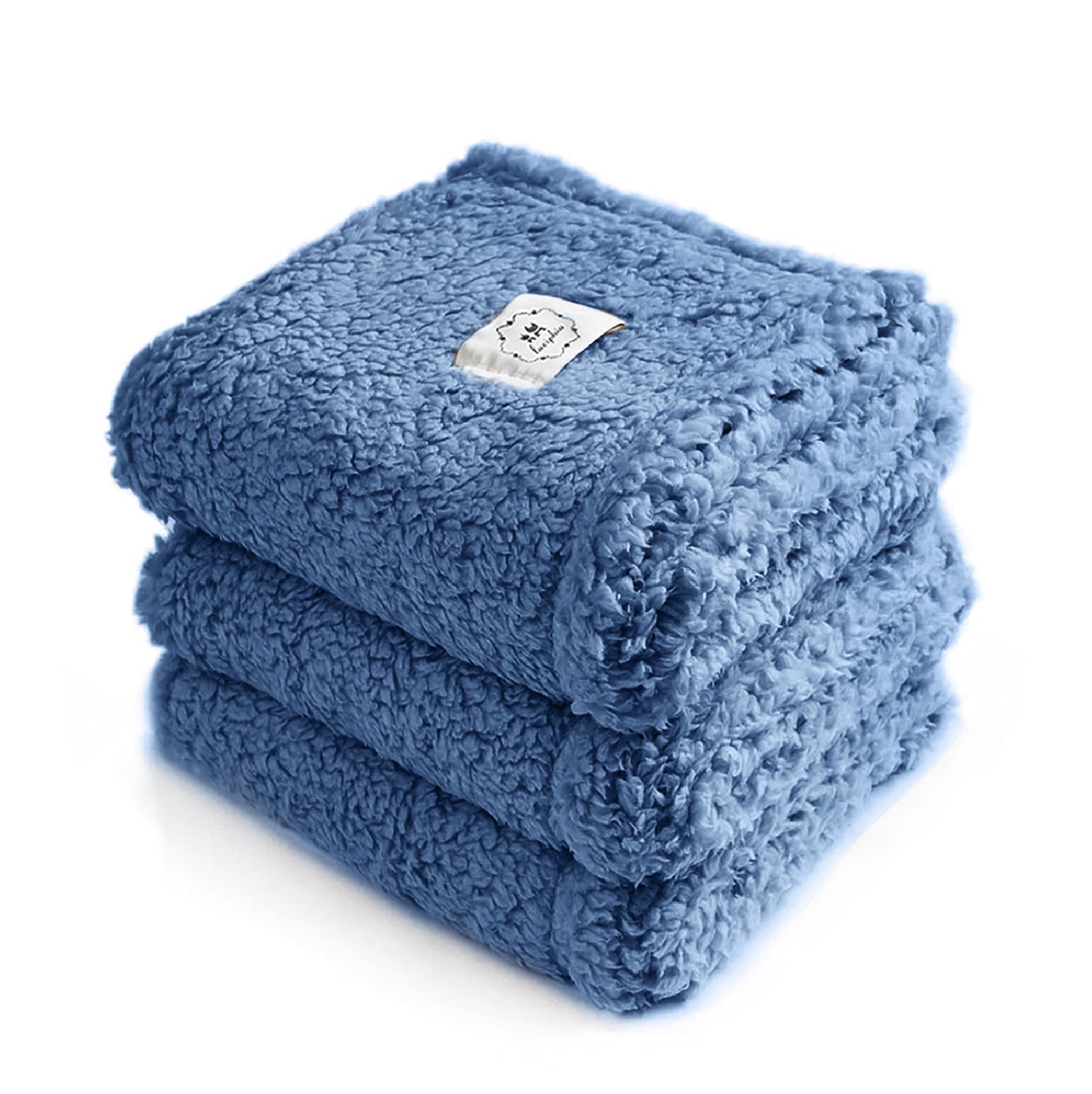 Soft Sherpa Dog Blanket for Dog Puppy Cat Haze Blue