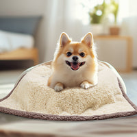 Waterproof Pet Blanket for Dog on Bed Beige/Brown