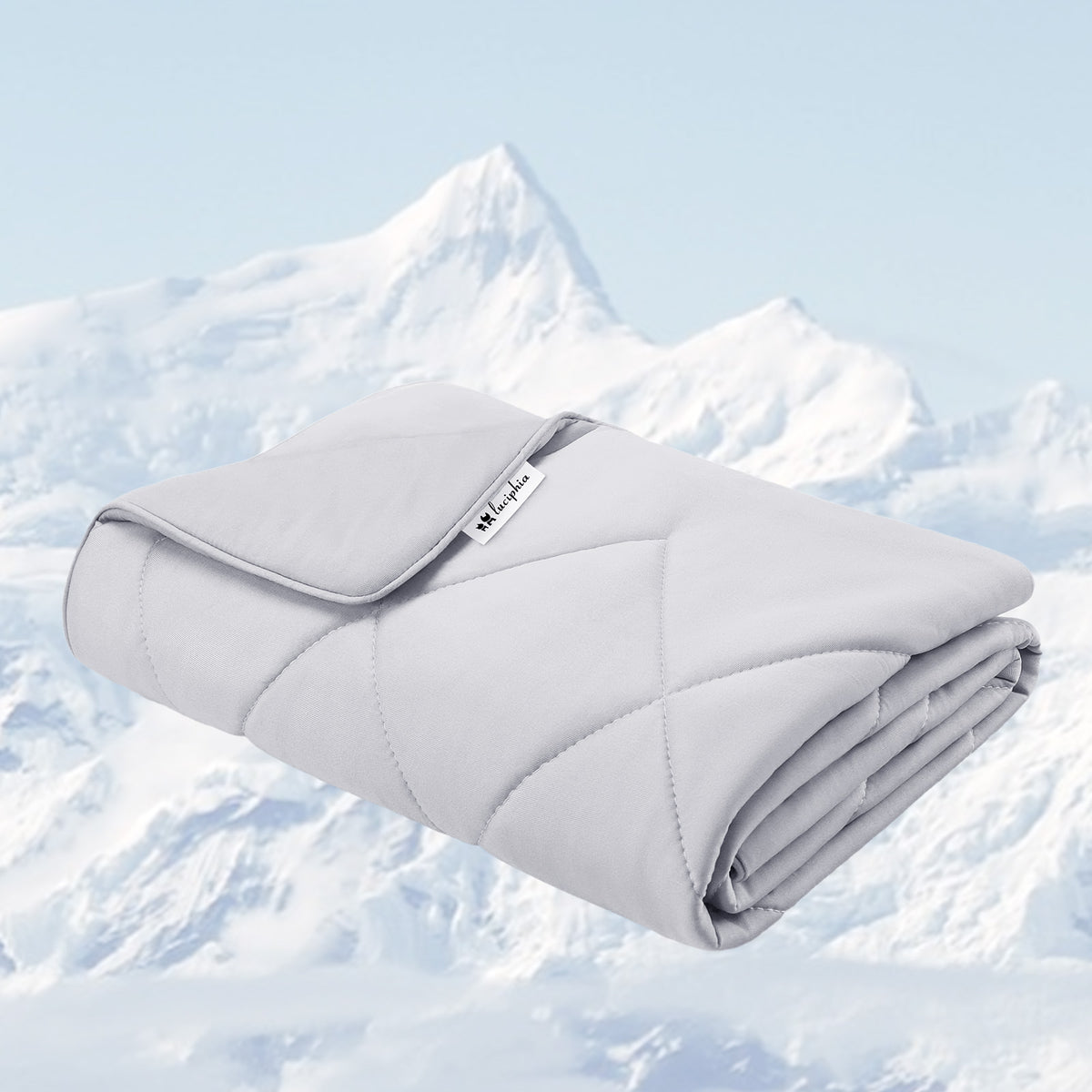 Cooling Blanket for Dogs Calming Pad Light Grey