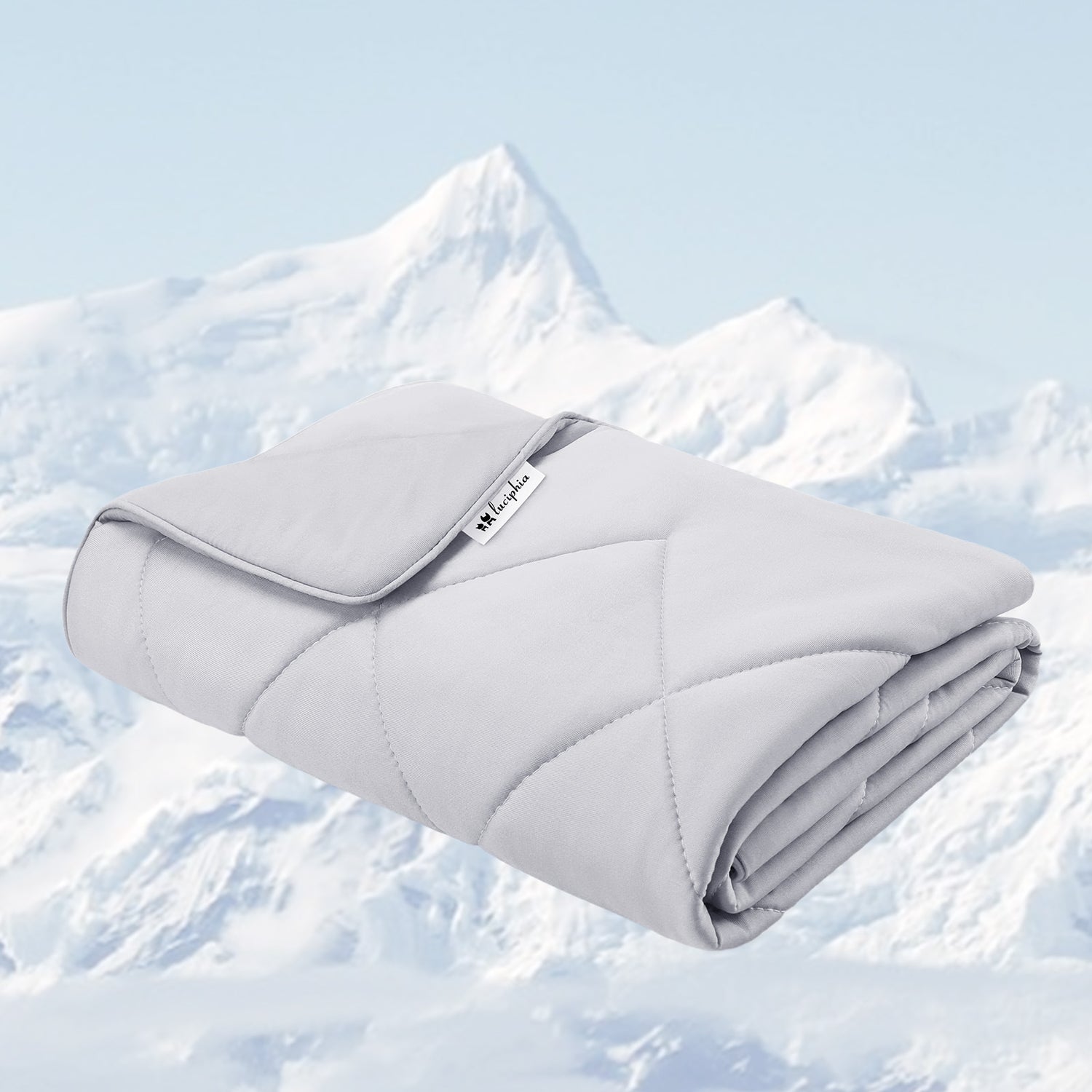 Cooling Blanket for Dogs Calming Pad Light Grey