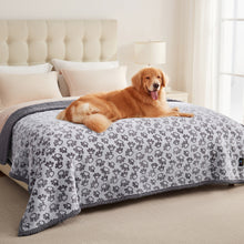 Load image into Gallery viewer, Waterproof Dog &amp; Cat Blanket Paw Gray