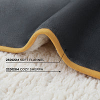 Waterproof Dog Blankets for Dog & Cat Grey+Beige