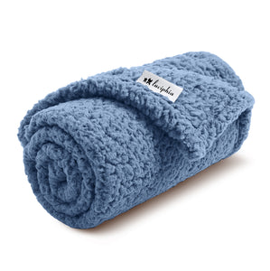 Soft Pet Sherpa Calming Dog Blankets Haze Blue