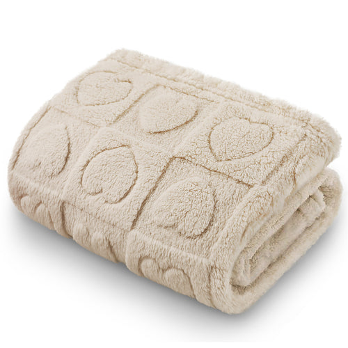 Washable Pet Blanket for Cat and Dog Beige