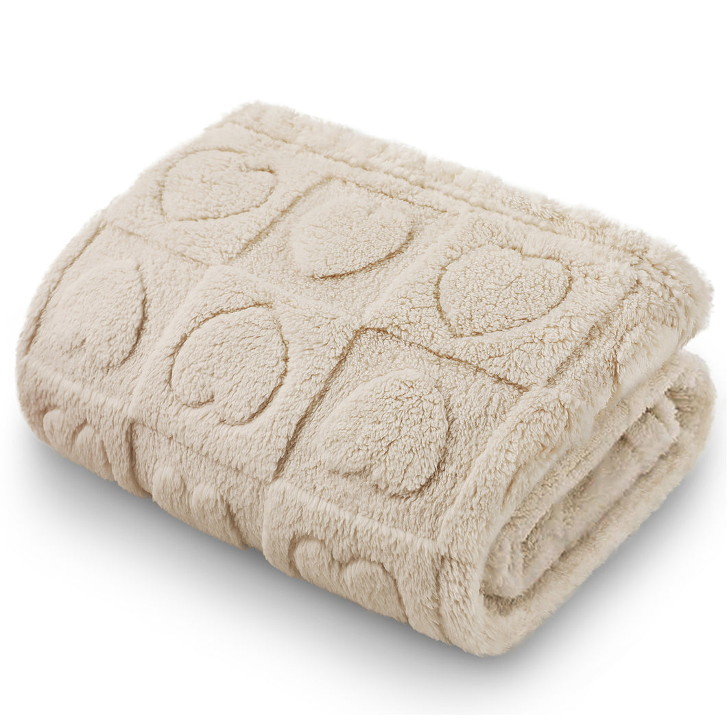Washable Pet Blanket for Cat and Dog Beige