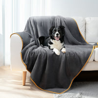 Waterproof Dog Blankets for Dog & Cat Grey+Beige