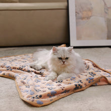 Load image into Gallery viewer, 1 Pack 3 Small Pet Blanket Paw Printed Throw | Brown/Pink/White