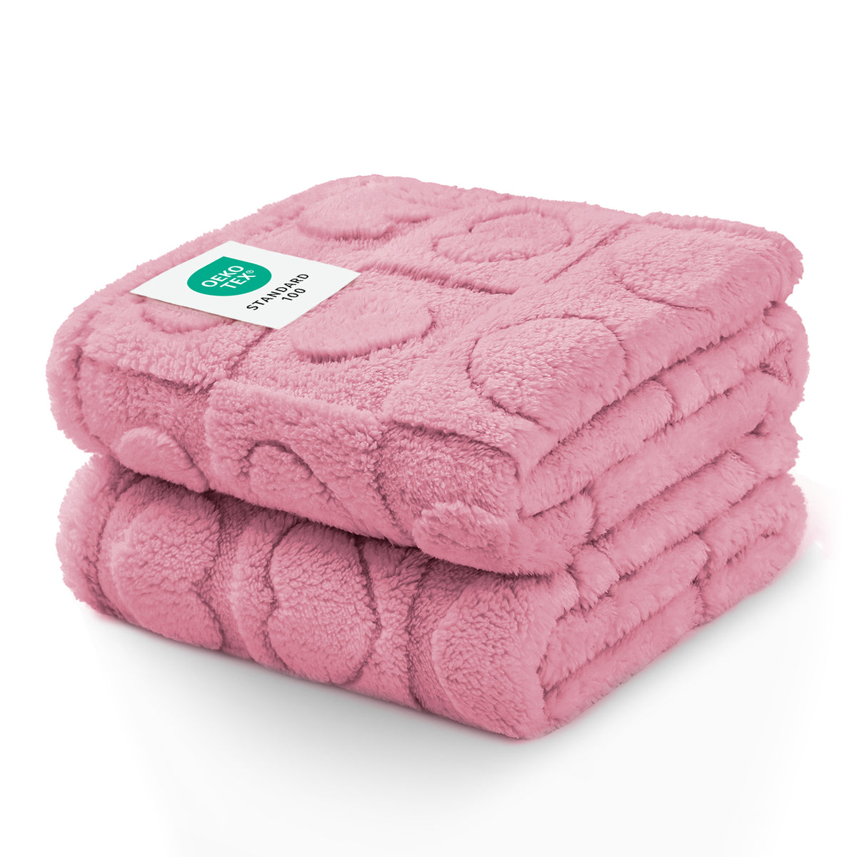 2-Pack Soft Premium Fleece Cozy Calming Pet Blankets for Dogs & Cats
