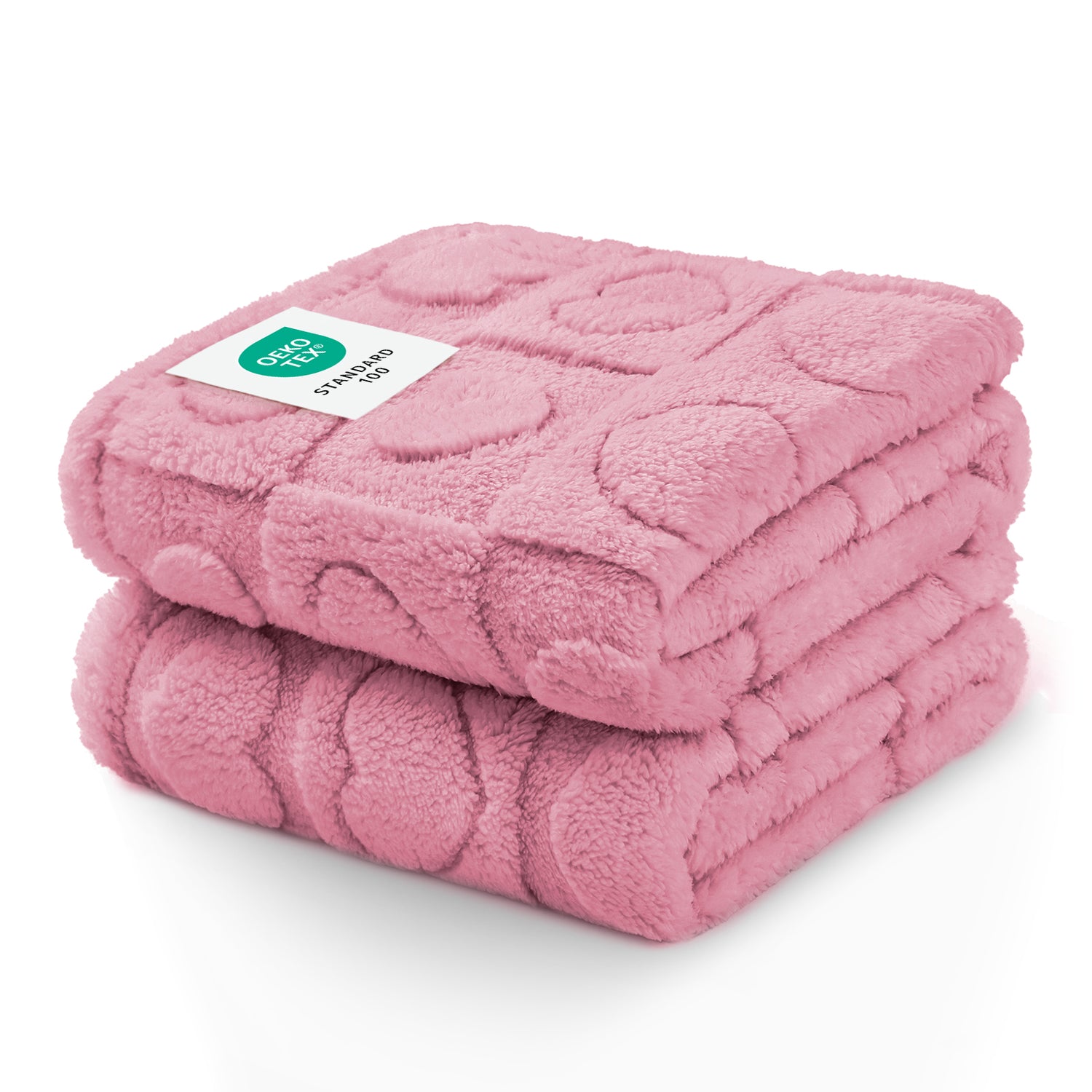 2-Pack Soft Premium Fleece Cozy Calming Pet Blankets for Dogs & Cats