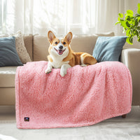 Waterproof Pet Blanket for Dog on Bed Pink