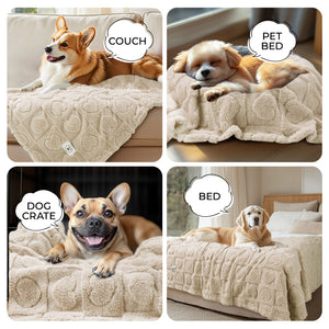 Washable Pet Blanket for Cat and Dog Beige