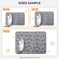 1 Pack 6 Fleece Dog Blanket for Crate Paw Printed Grey