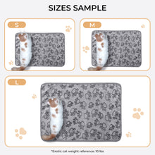 Load image into Gallery viewer, 1 Pack 6 Fleece Dog Blanket for Crate Paw Printed Grey