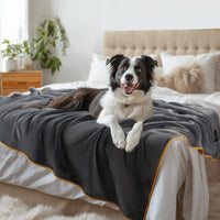 Waterproof Dog Blankets for Dog & Cat Grey+Beige
