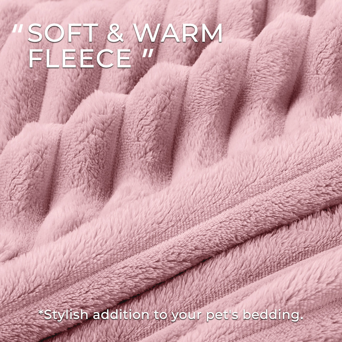 3 Pack Washable Fleece Pet Blankets Pink