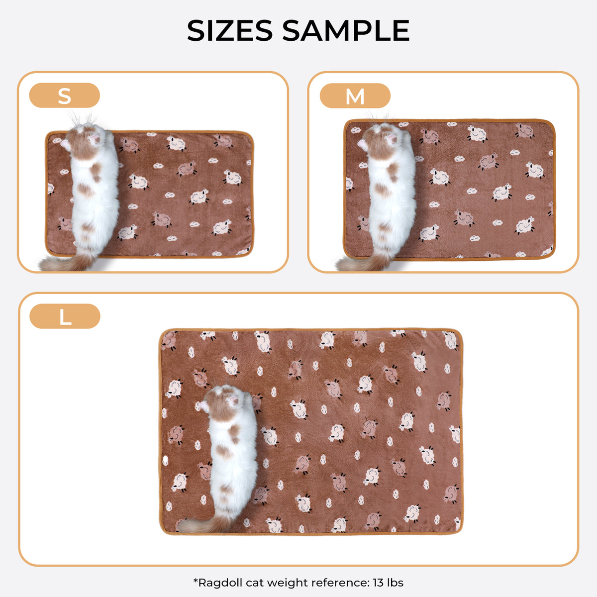 Premium Fleece Dog and Cat Blanket Brown/Yellow/Blue