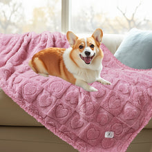 Load image into Gallery viewer, Heart Jacquard Waterproof Pet Blanket Pink