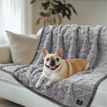 Load image into Gallery viewer, Reversible Sherpa Fleece Waterproof Pet Blanket Light Grey