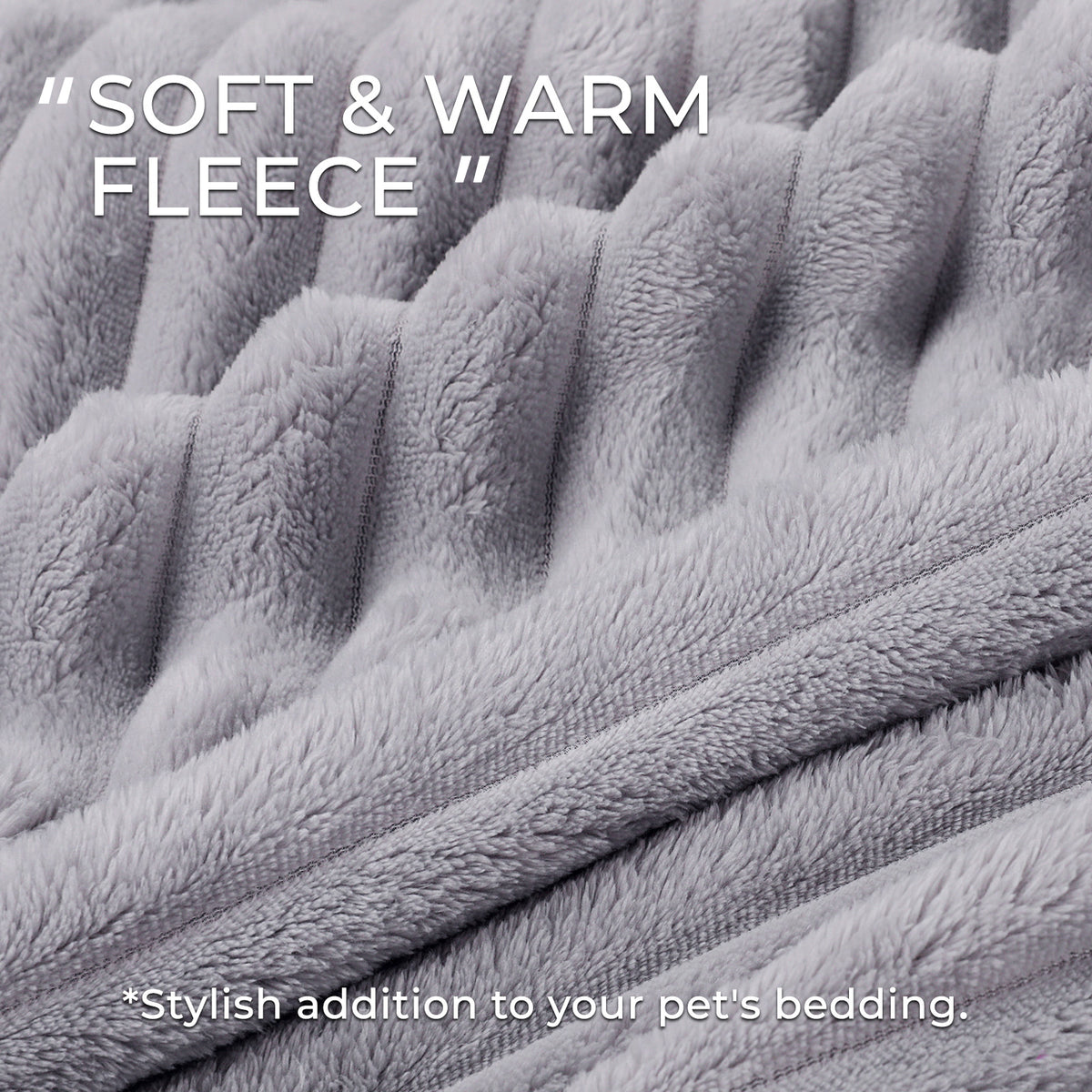 3 Pack Washable Fleece Pet Blankets Grey