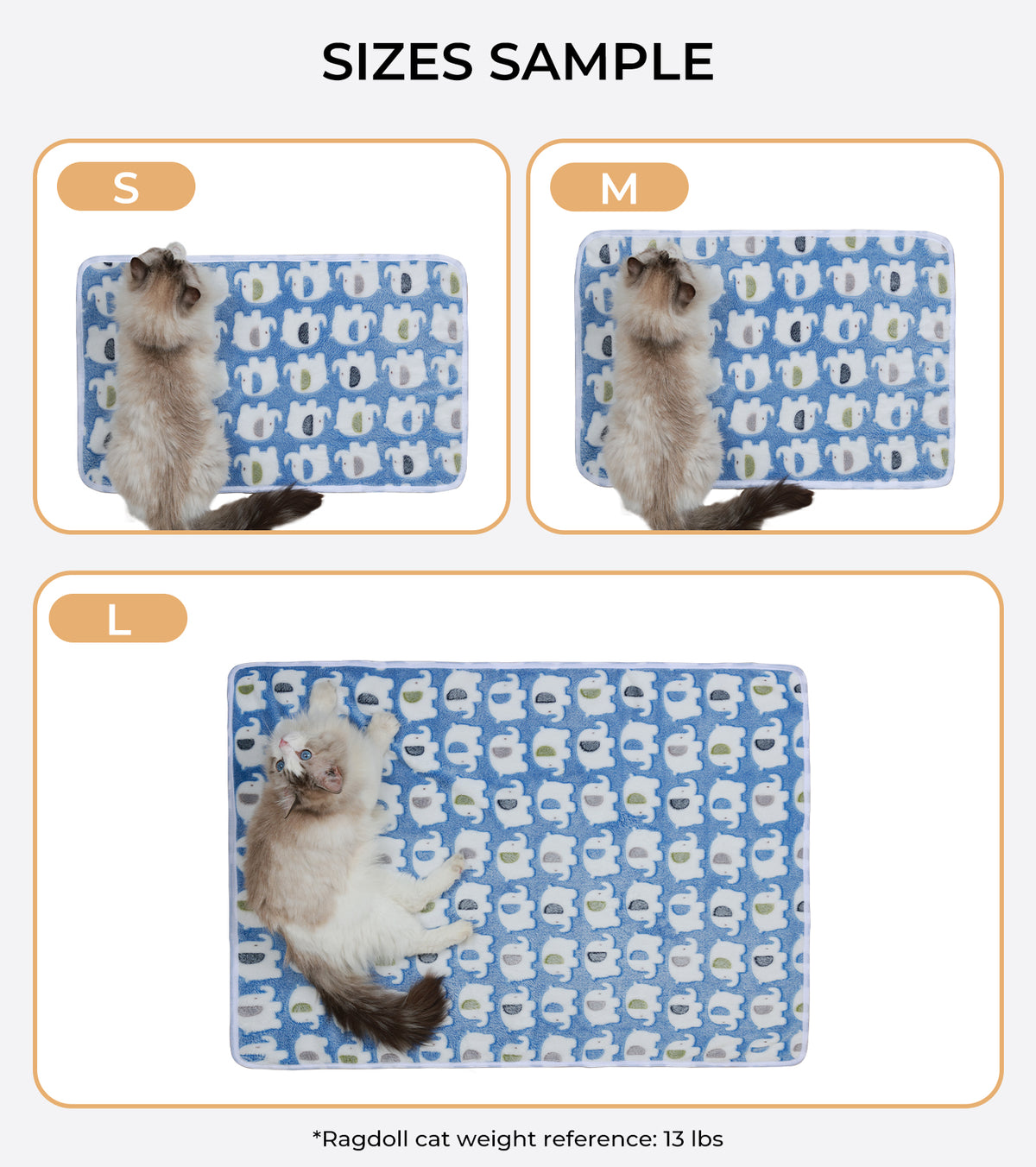1 Pack 3 Premium Fleece Dog and Cat Blanket