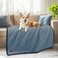 Waterproof Pet Blanket for Dog on Bed Blue/Navy