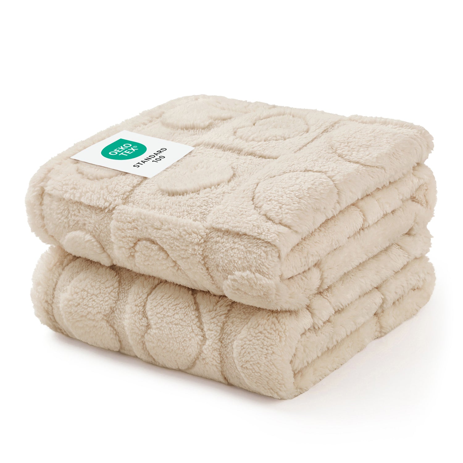 2-Pack Soft Premium Fleece Cozy Calming Pet Blankets for Dogs & Cats