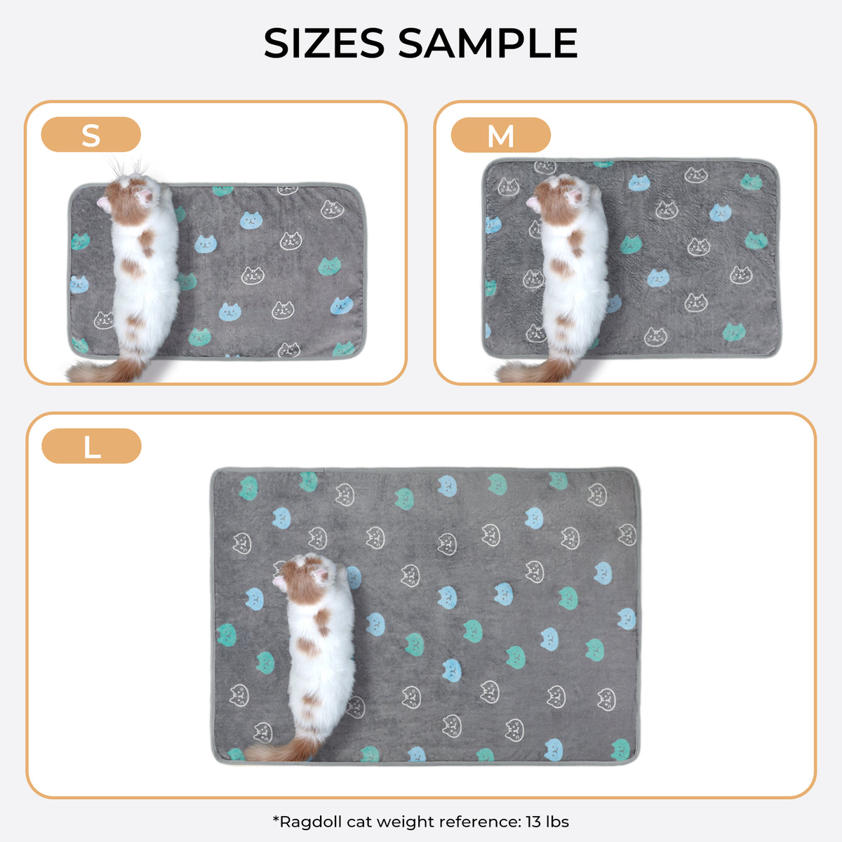 Premium Fleece Dog and Cat Blanket Blue/Cyan/Grey