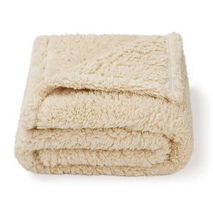 Waterproof Pet Blanket for Medium Large Dogs Soft Cat Sherpa Beige