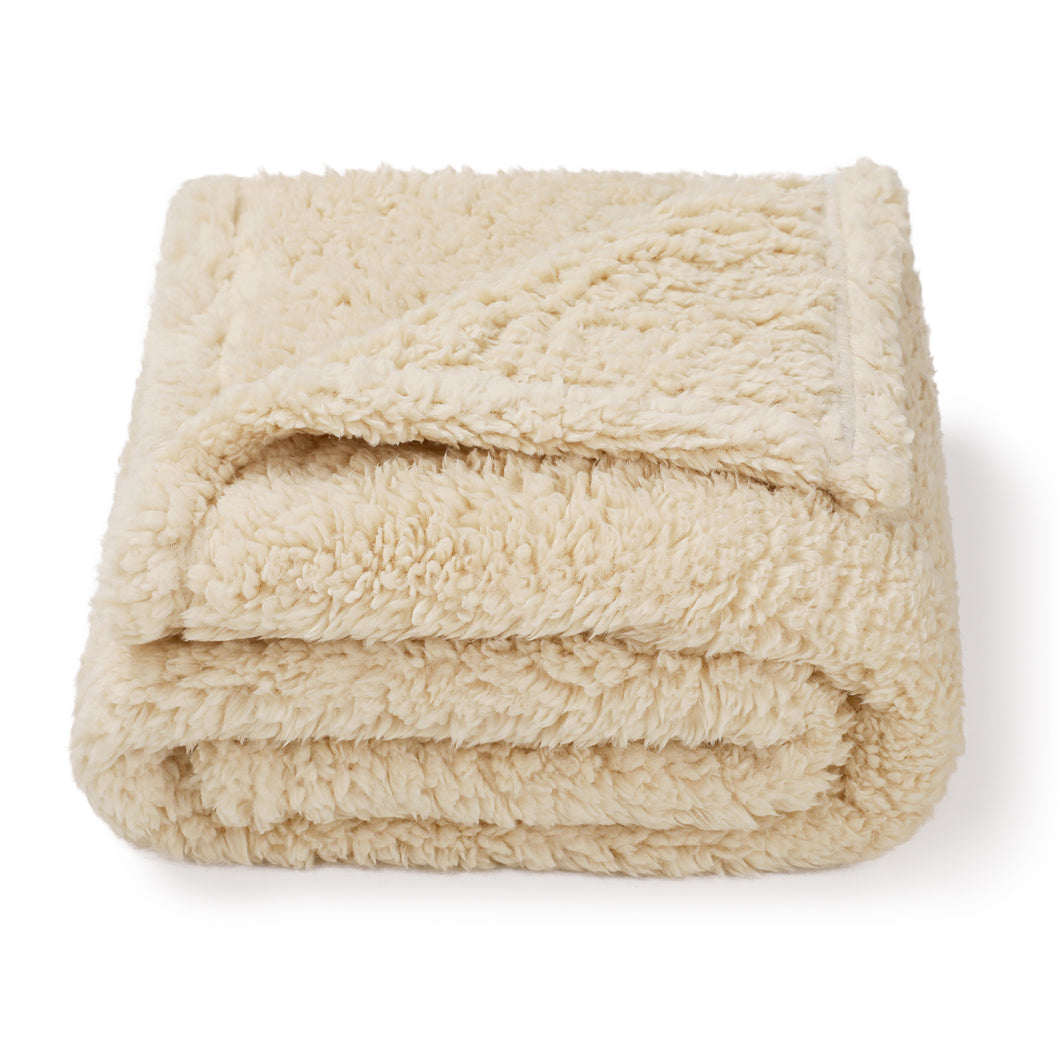 Waterproof Pet Blanket for Medium Large Dogs Soft Cat Sherpa Beige