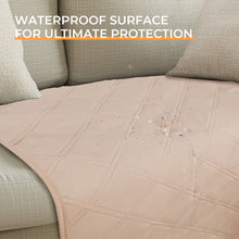 Load image into Gallery viewer, Waterproof Couch Cover Blanket for Dogs Beige &amp; White