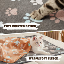 Load image into Gallery viewer, 1 Pack 3 Small Pet Blanket Paw Printed Throw | Grey