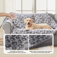 Waterproof Dog & Cat Blanket Paw Gray