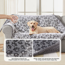 Load image into Gallery viewer, Waterproof Dog &amp; Cat Blanket Paw Gray